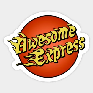 Express Shipping flaming logo Sticker